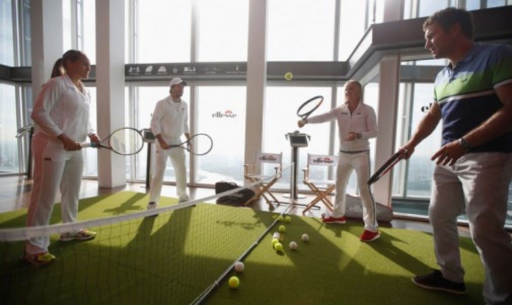 Former Wimbledon champion Pat Cash took part in a unique game of mixed doubles as ellesse hosted EuropeÈs highest tennis rally at the top of The ...