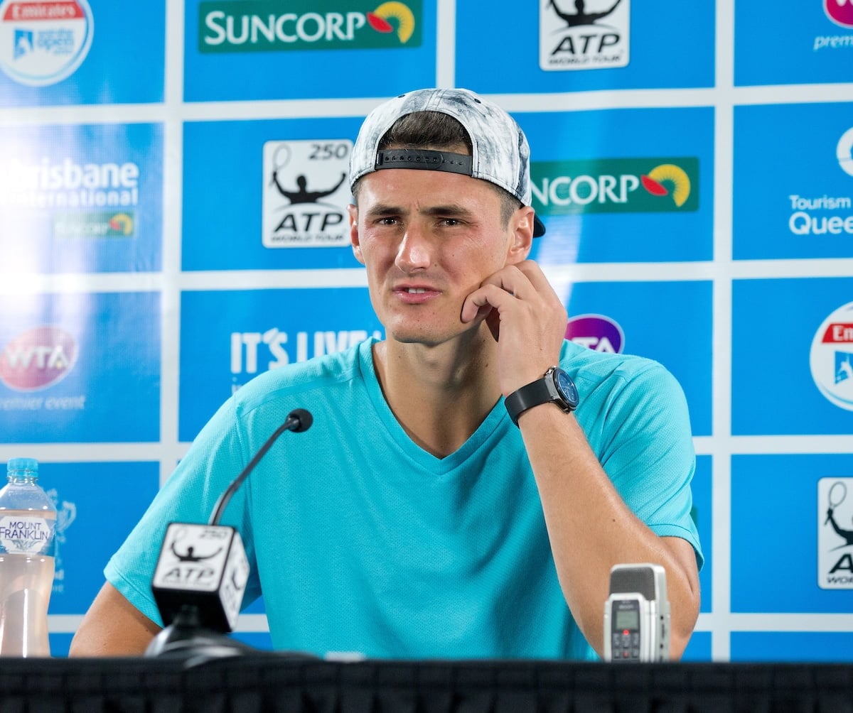 Bernard Tomic press conference fine