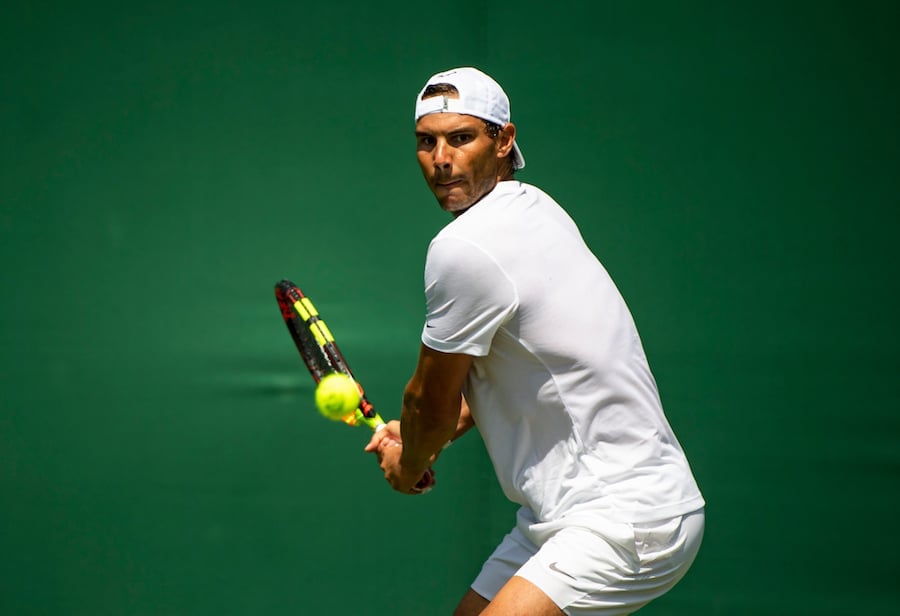Rafael Nadal Wimbledon 2019 backhand