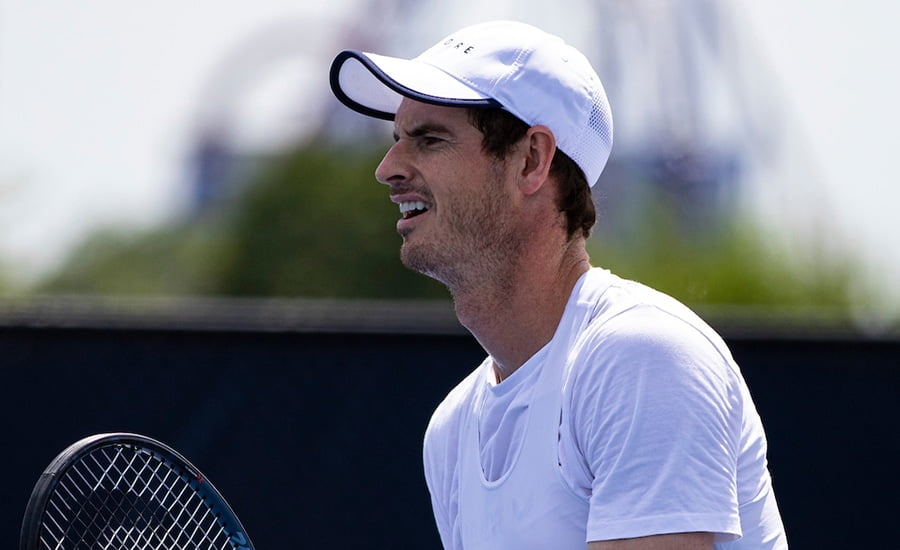 \Andy Murray at Cincinnati practice