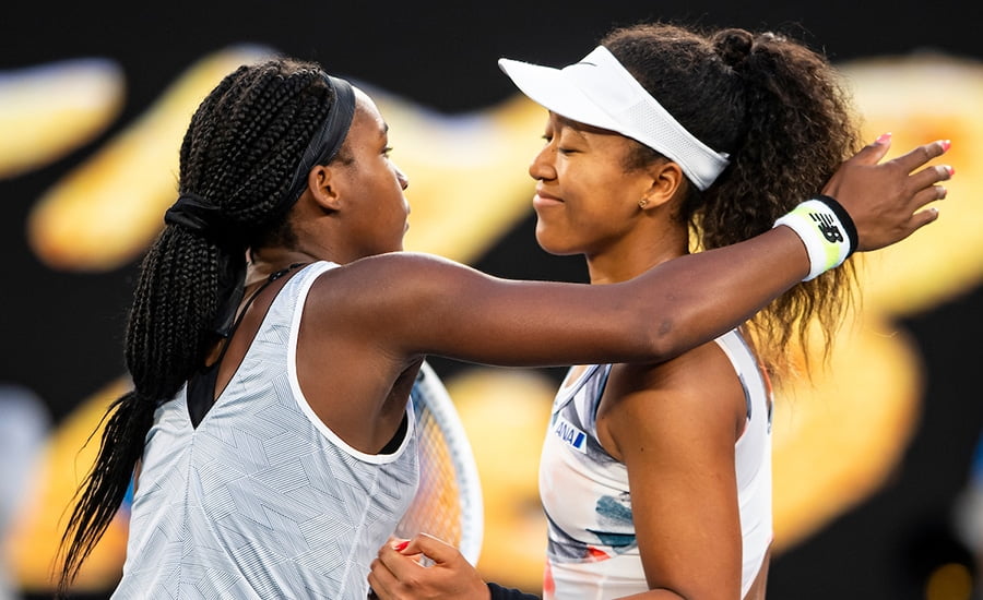Coco Gauff and Naomi Osaka at Australian Open