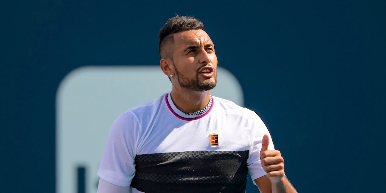 Nick Kyrgios thumbs up