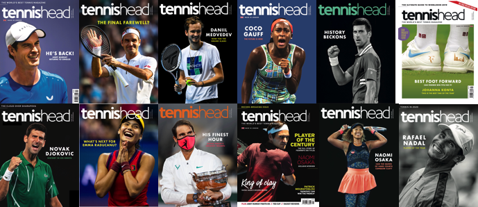 Tennishead magazine covers Tennishead magazine covers