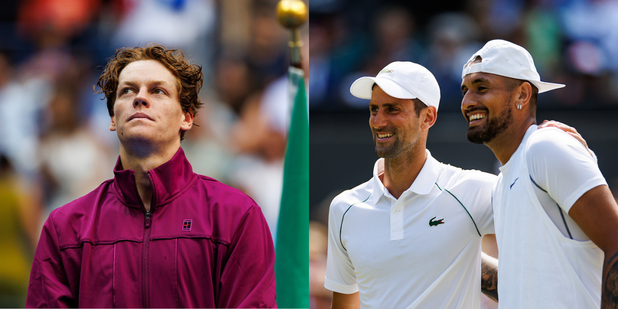 Jannik Sinner - US Open 2024, Novak Djokovic and Nick Kyrgios - Wimbledon 2022