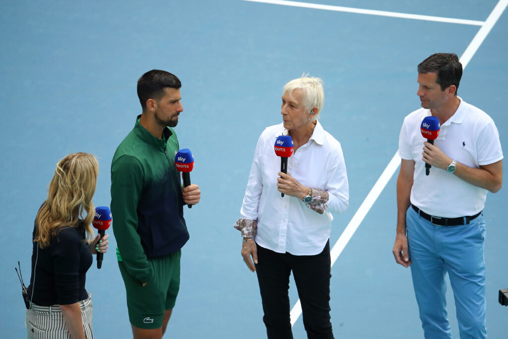 Martina Navratilova interviews Novak Djokovic