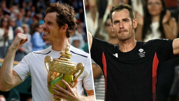 Britain's Andy Murray waves goodbye after playing with Britain's Daniel Evans against US' Taylor Fritz and US' Tommy Paul in their men's doubles qu...