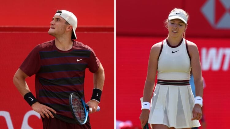 Jack Draper (left) and Katie Boulter (right) both look downbeat