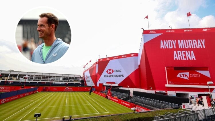 Andy Murray appeared at Queen's Club to unveil the centre court being named after him