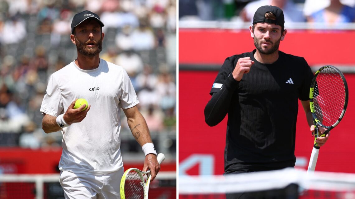 Corentin Moutet (left) and Jacob Fearnley (right)