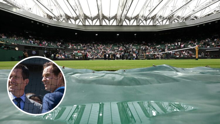 Andy Murray and Tim Henman on the roof being closed during Jannik Sinner and Grigor Dimitrov's Wimbledon match