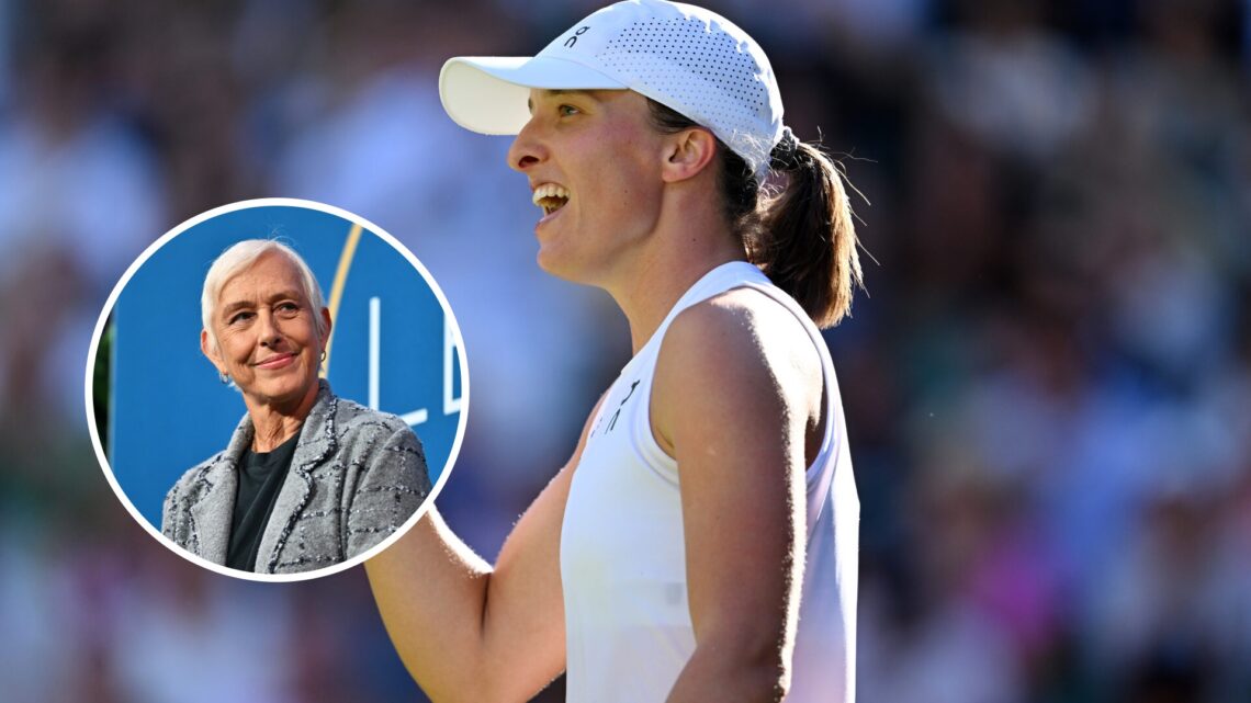 Martina Navratilova is pleased to see an area of Iga Swiatek's game improve - which was something she did not like before