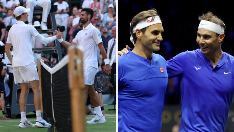 Jannik Sinner joins Roger Federer and Rafael Nadal on an exclusive list after beating Novak Djokovic at Wimbledon