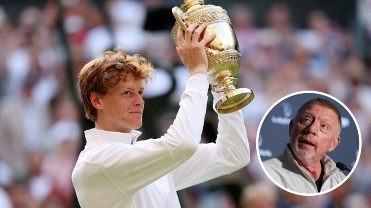 Jannik Sinner was praised by Boris Beker after he won Wimbledon