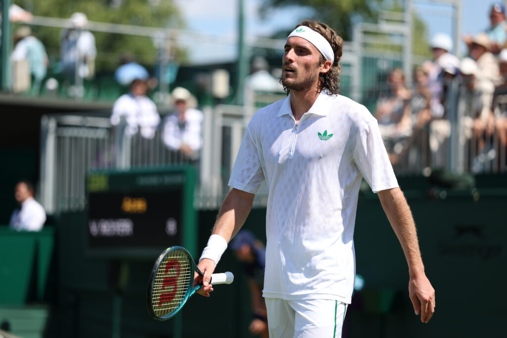Stefanos Tsitsipas looks downbeat