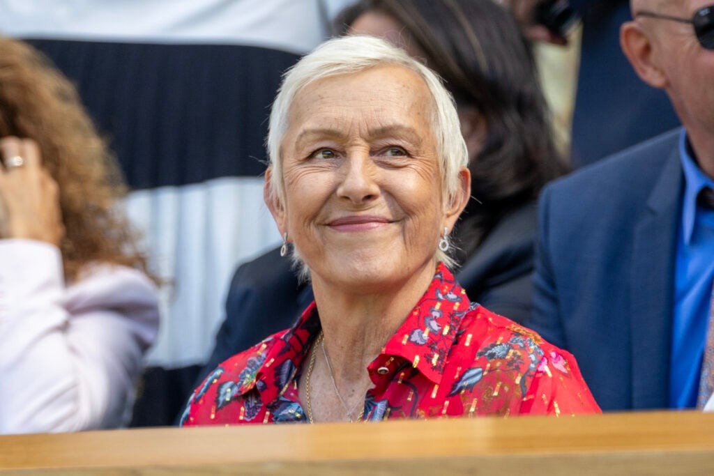 Martina Navratilova in the Royal Box for the Ladies' Singles Final on Centre Court during the Wimbledon Lawn Tennis Championships at the All England Lawn Tennis and Croquet Club at Wimbledon on July 12th, 2025, in London, England.