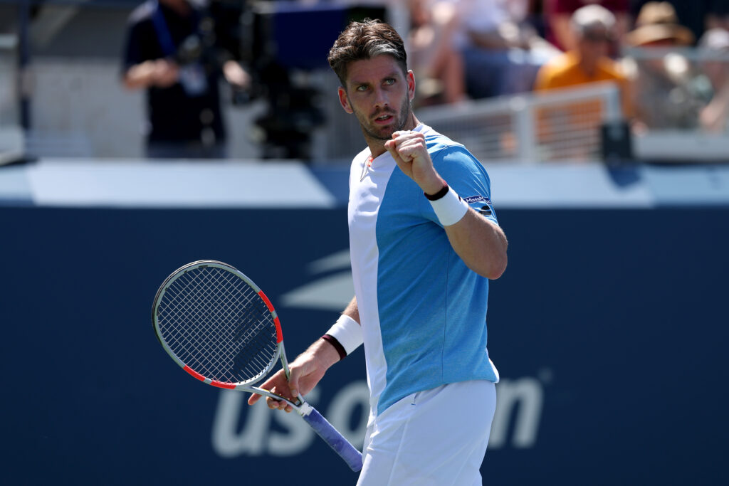 Cameron Norrie pumps his fist during his opening match at the 2025 US Open - Day 2