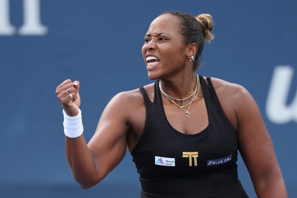 Taylor Townsend celebrates