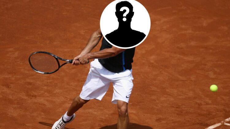 Mystery player hits a backhand