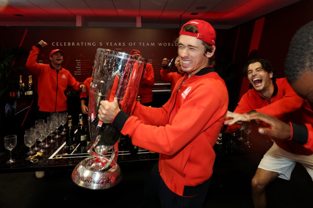 Alex De Minaur holds the Laver Cup