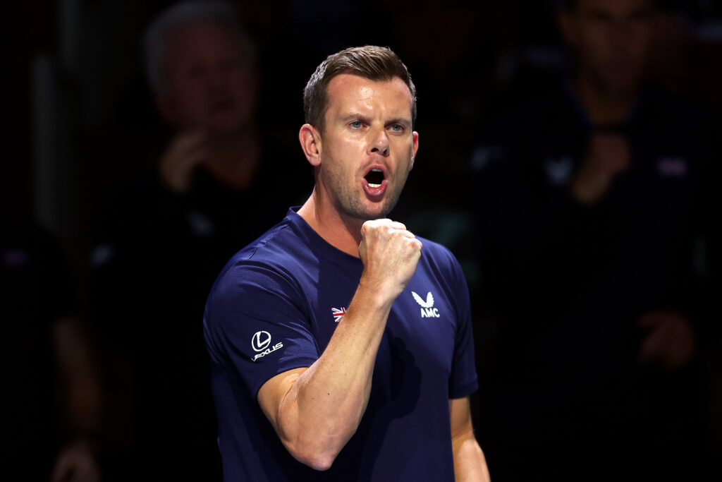Team GB captain Leon Smith during the Davis Cup Final - Serbia v Great Britain Quarter-Final