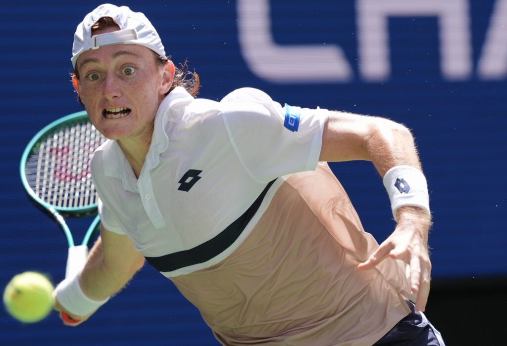 Ignacio Buse of Peru on day one of the US Open at the USTA Billie Jean King National Tennis Center on August 24, 2025, in New York City, USA.