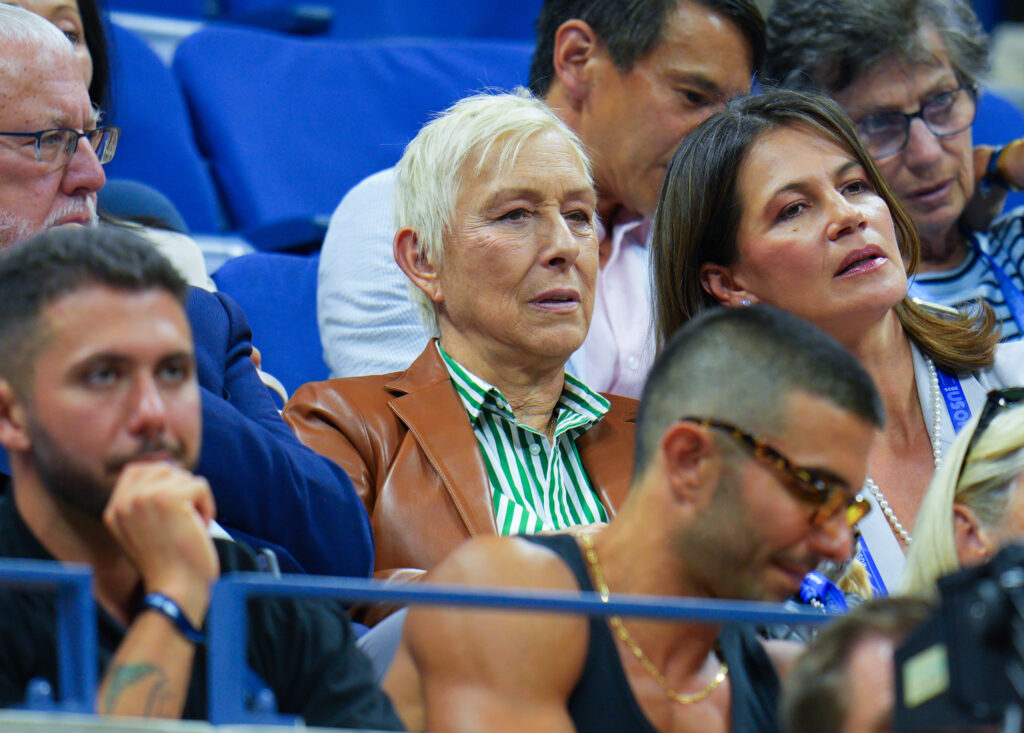 Martina Navratilova attends Day 4 of the 2025 US Open Tennis Championships at USTA Billie Jean King National Tennis Center on August 27, 2025 in Flushing Meadows, Queens, New York City.