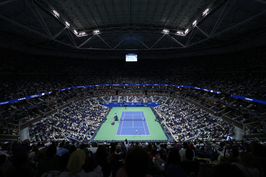 An image of Arthur Ashe Stadium at the 2025 US Open.