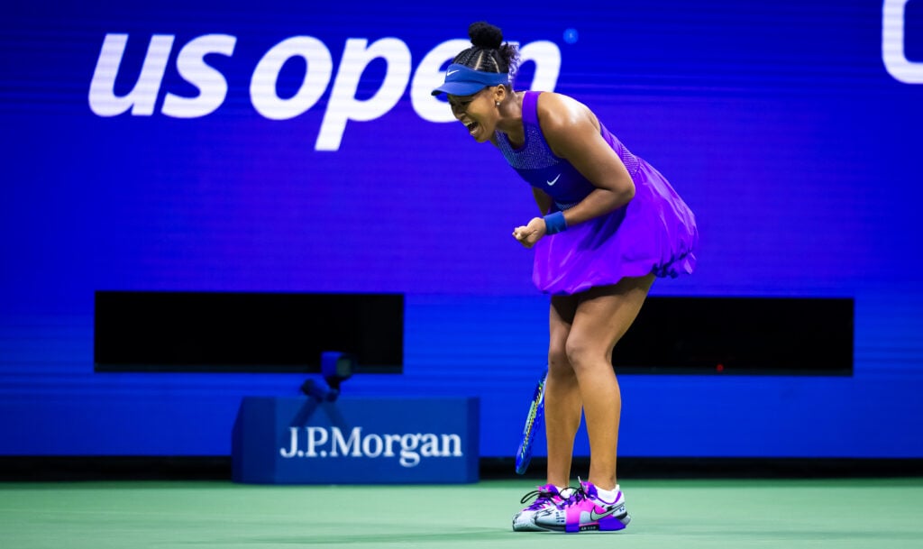 Naomi Osaka shouts