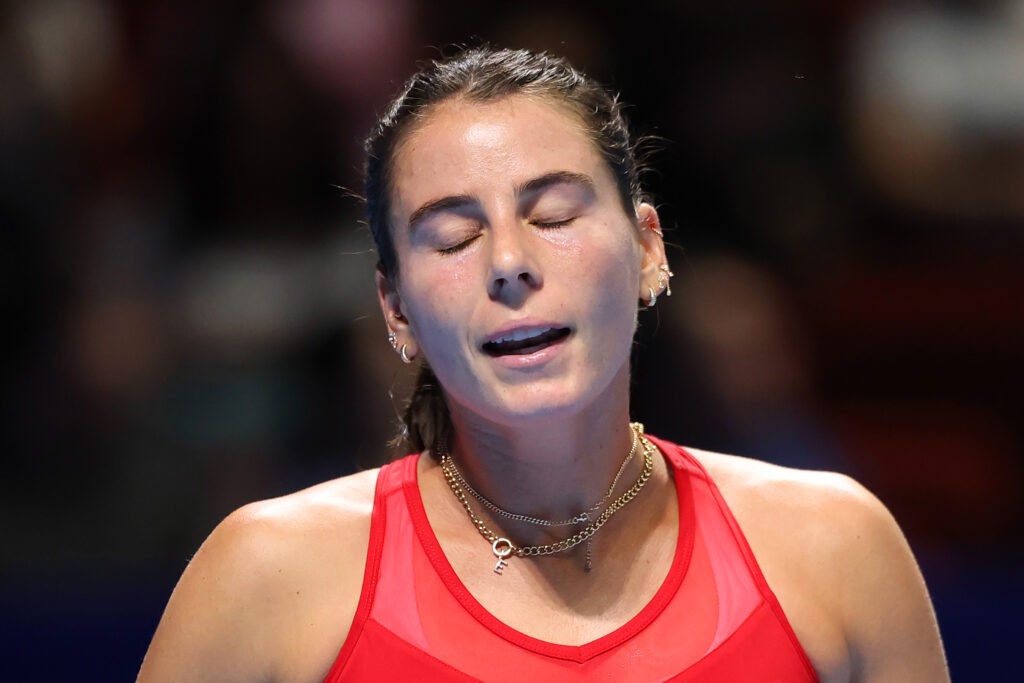Emma Navarro during the 2025 Billie Jean King Cup final with Italy