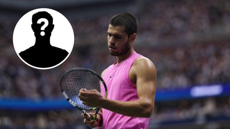 Carlos Alcaraz during the 2025 US Open final against Jannik Sinner