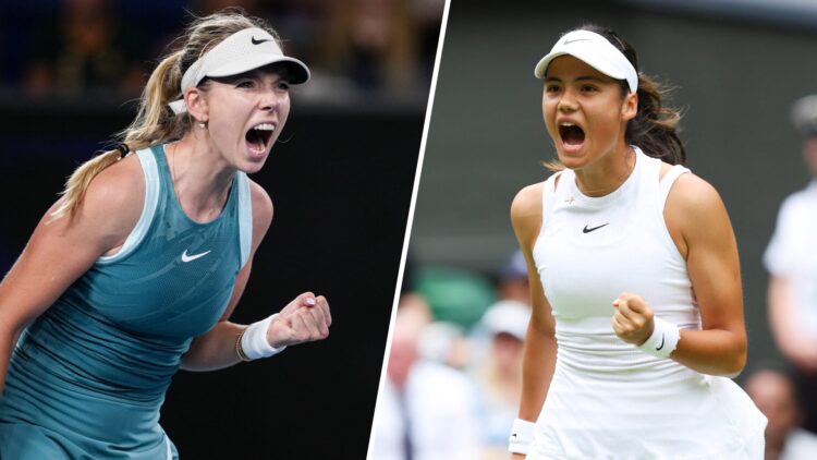 Katie Boulter at the Australian Open and Emma Raducanu at Wimbledon