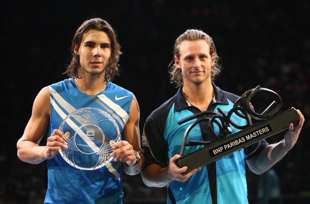 Argentina's David Nalbandian poses flank