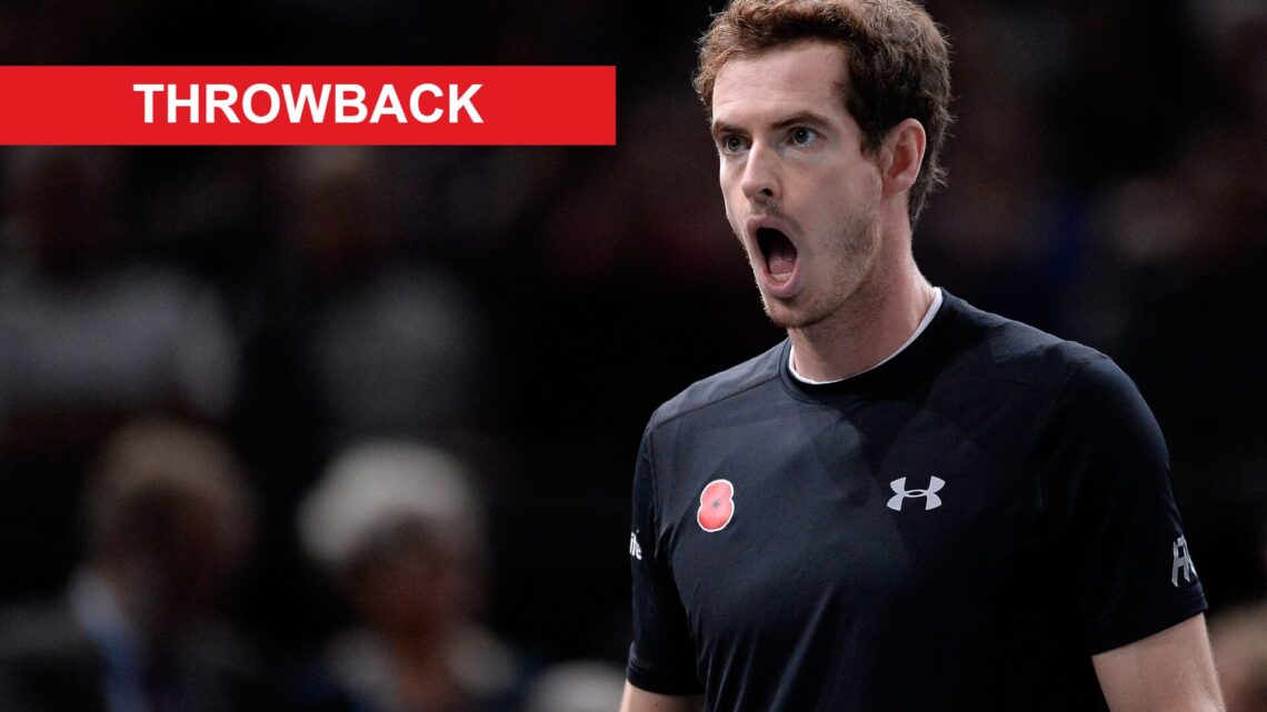 Andy Murray playing at the Paris Masters in 2015