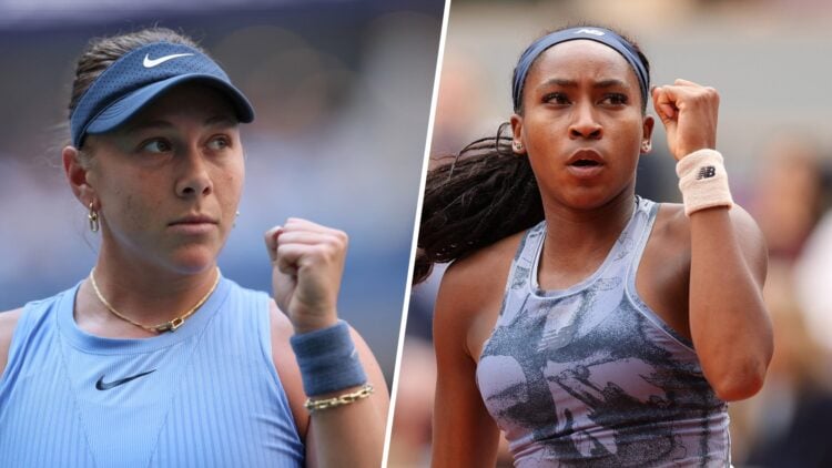 Amanda Anisimova at the 2025 US Open and Coco Gauff at 2025 Roland Garros