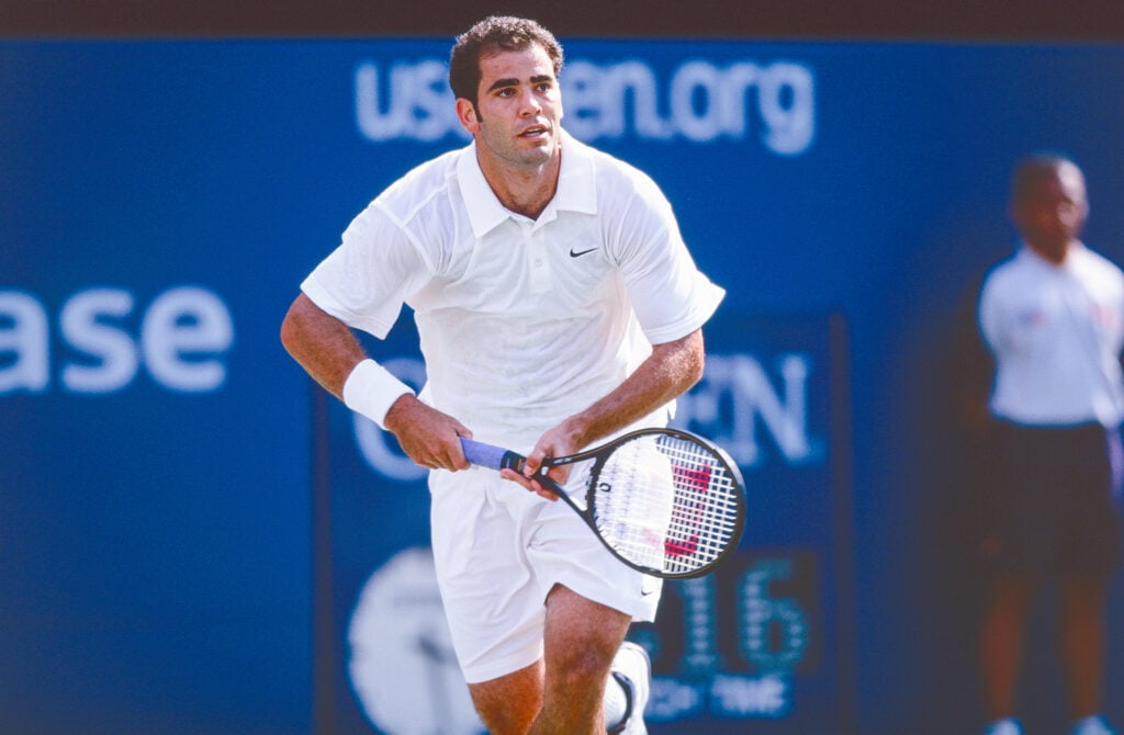 Pete Sampras of USA in action at the United States Open in Flushing, New York on September 3rd, 2001 in New York, United States of America.