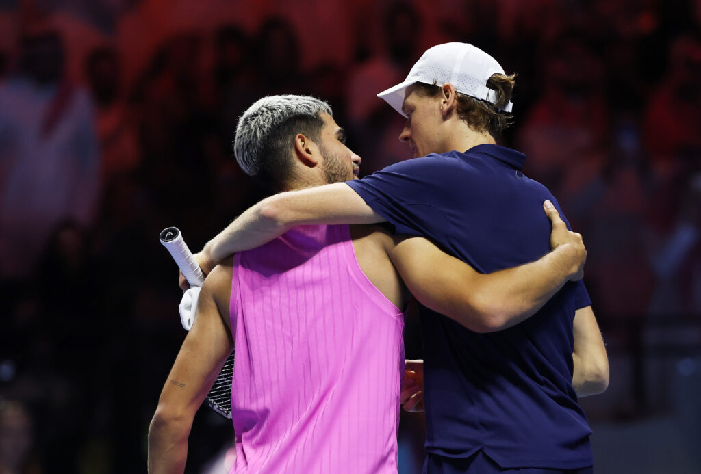 Carlos Alcaraz and Jannik Sinner, arm in arm