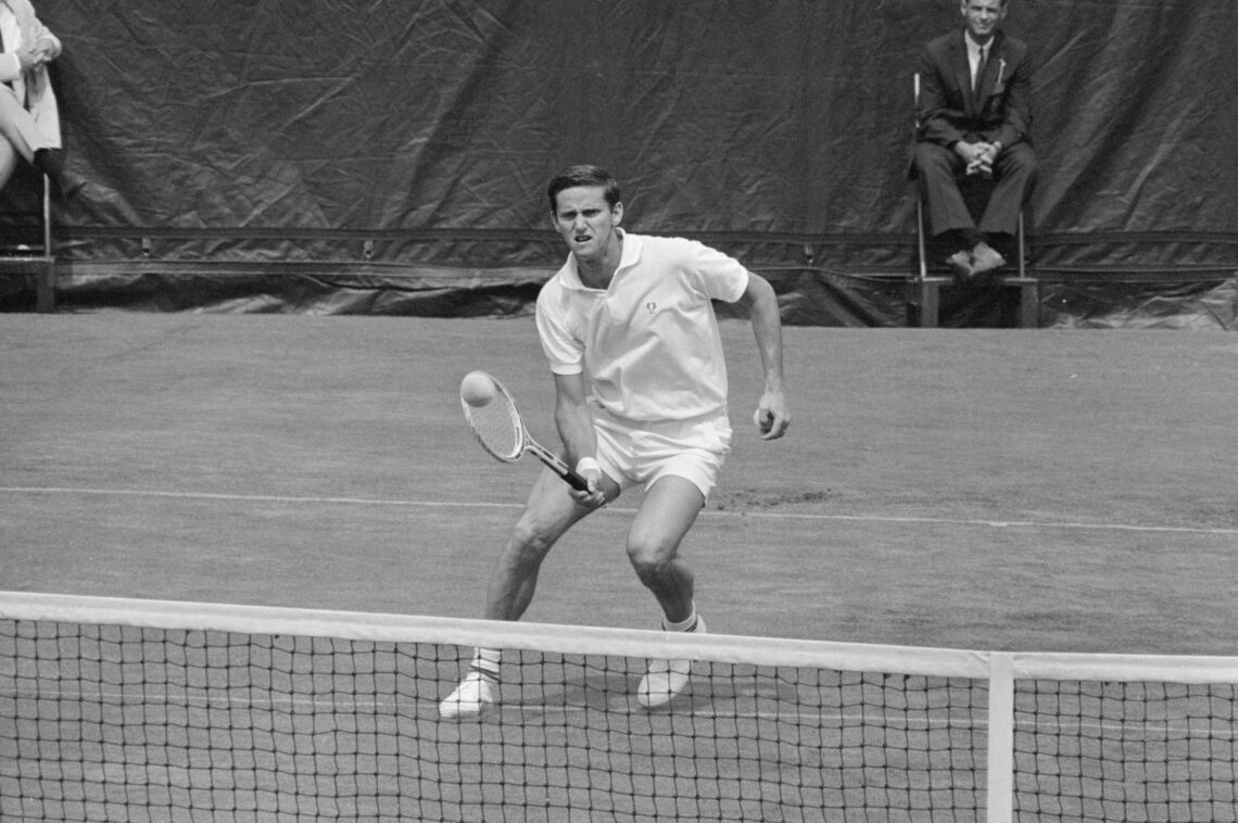 (Original Caption) Wimbledon champion Billie Jean King of Long Beach, California, and Australia's Roy Emerson (shown) are all business en route to ...