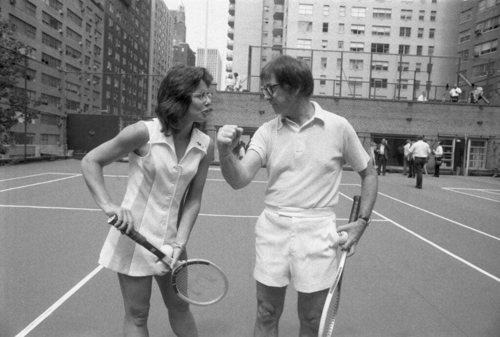 Billie Jean King and Bobby Riggs chat