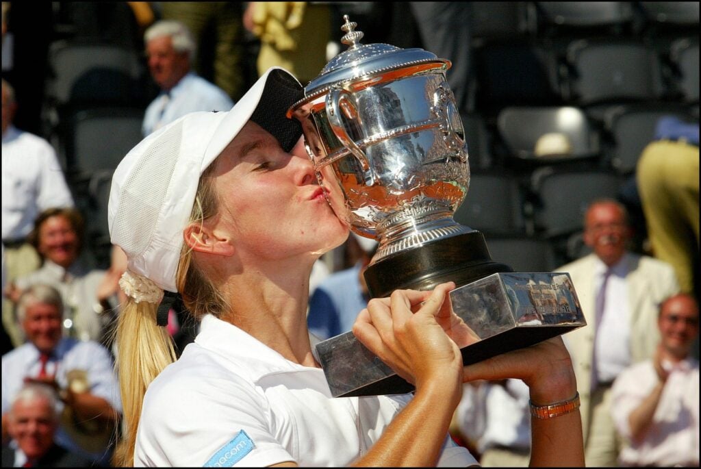 French Open women's final at Roland-Garros, won by Justine Henin.