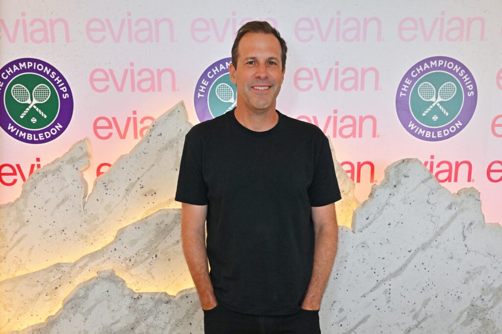 Greg Rusedski attends the evian 'Mountain Of Youth' VIP Suite during Day 14 of Wimbledon 2025 on July 13, 2025 in London, England.
