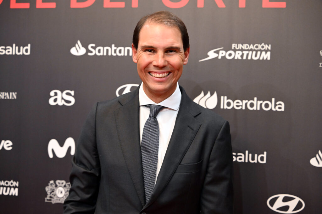 Tennis player Rafael Nadal poses at the photocall of the AS Sports Awards at the Palace Hotel on December 1, 2025, in Madrid, Spain.