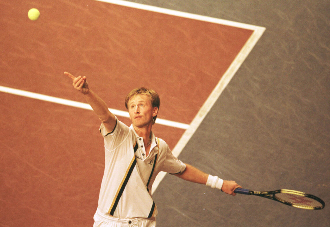 9 Dec 2001:  Petr Korda of Czech Republic during the Honda Challenge final match between Guy Forget of France and Petr Korda of Czech Republic at t...
