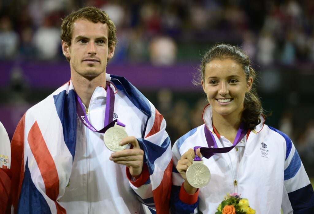 Great Britain's Laura Robson (R) and And