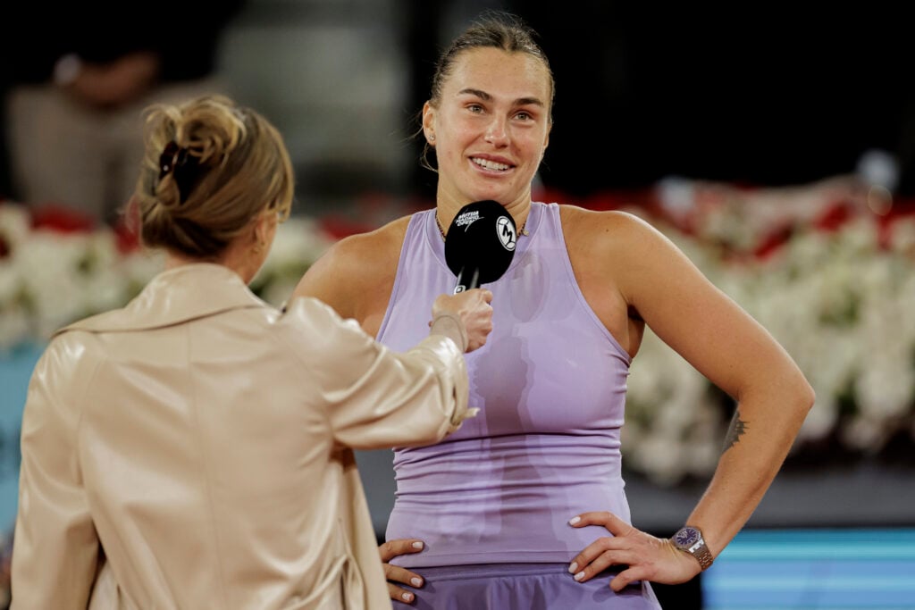 “Thank you so much guys [the crowd] for the atmosphere you bring here,” said Sabalenka on court. “It’s really enjoyable playing in front of you. I really love this stadium.

“Honestly, I hate playing the second [match] in the night session. It’s the worst as usually people are not staying for the last match – they always come for the night session match.

“I was like: ‘Please guys, stay.’ Thank you so much for staying.”