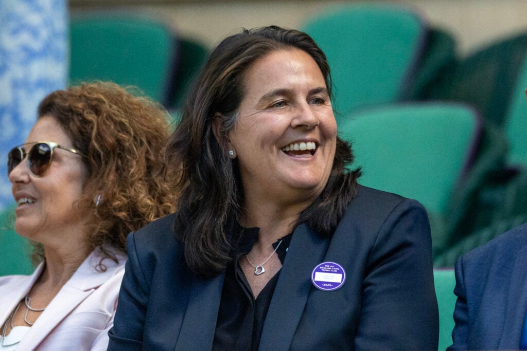 Conchita Martinez in the Royal Box for the Ladies' Singles Final on Centre Court during the Wimbledon Lawn Tennis Championships at the All England Lawn Tennis and Croquet Club at Wimbledon on July 12th, 2025, in London, England.