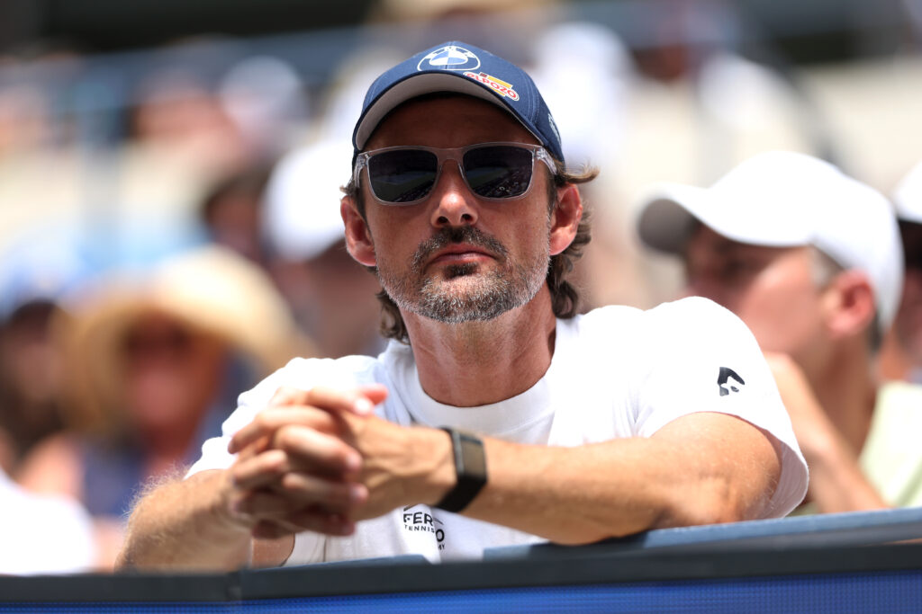 Juan Carlos Ferrero looks on during the 2025 US Open