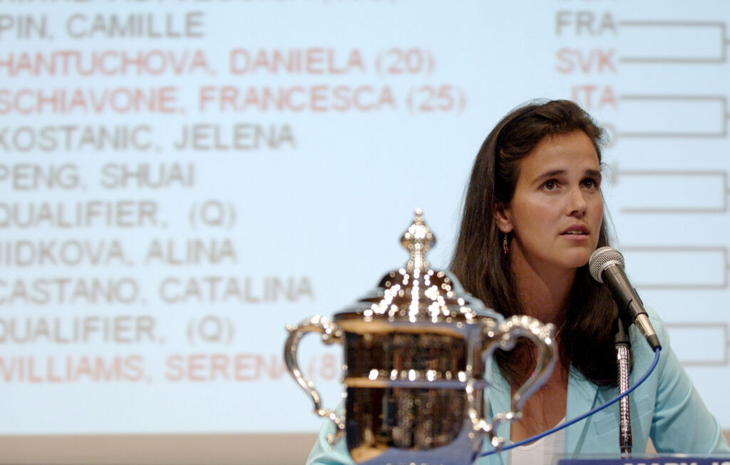 Mary Joe Fernandez during 2005 US Open - Draw Press Conference - August 24, 2005 at The United Nations in New York City, New York, United States.