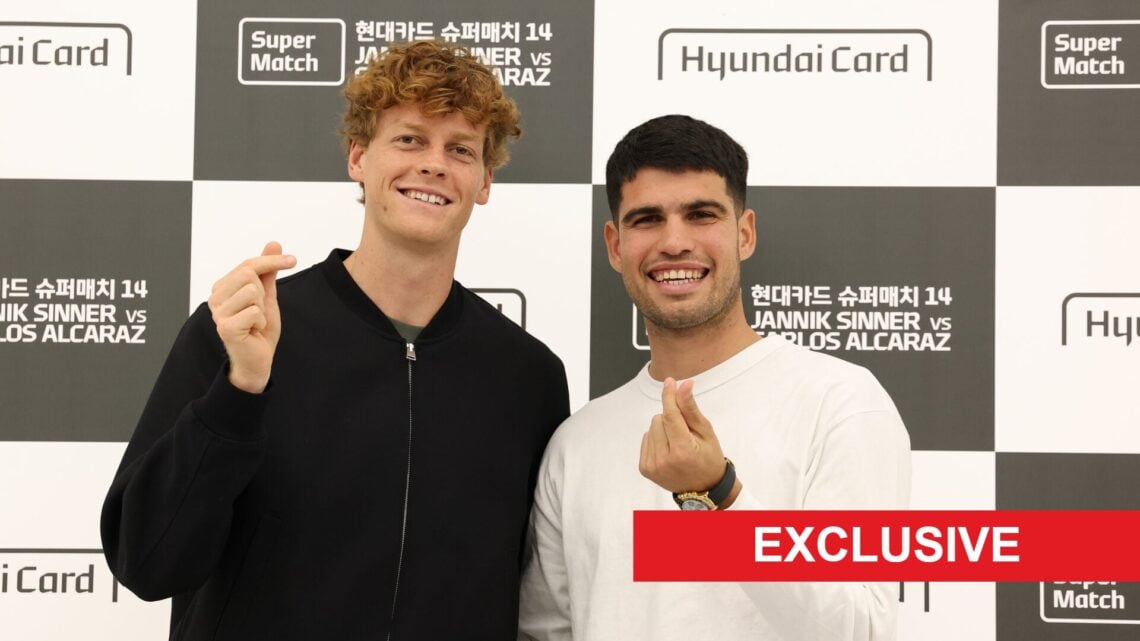 Jannik Sinner and Carlos Alcaraz in South Korea