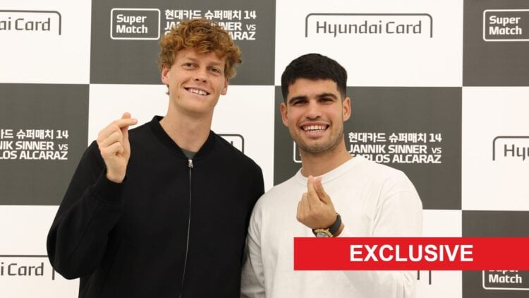 Jannik Sinner and Carlos Alcaraz in South Korea