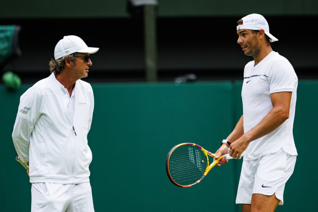 Francisco Roig and Rafael Nadal pictured together at Wimbledon in 2022